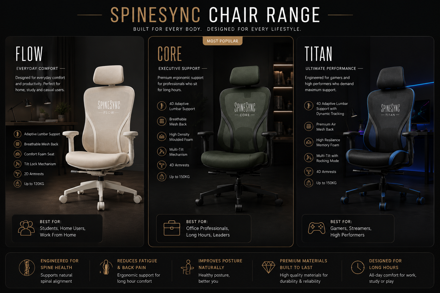 SpineSync Ergonomic chair